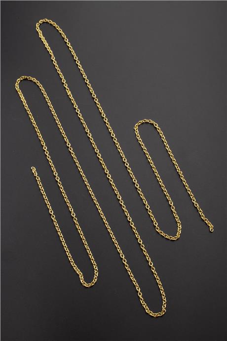 Çelik Altın Zincir 1m