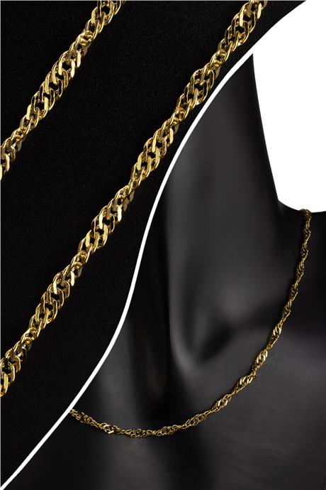 Çelik Altın Zincir 1m