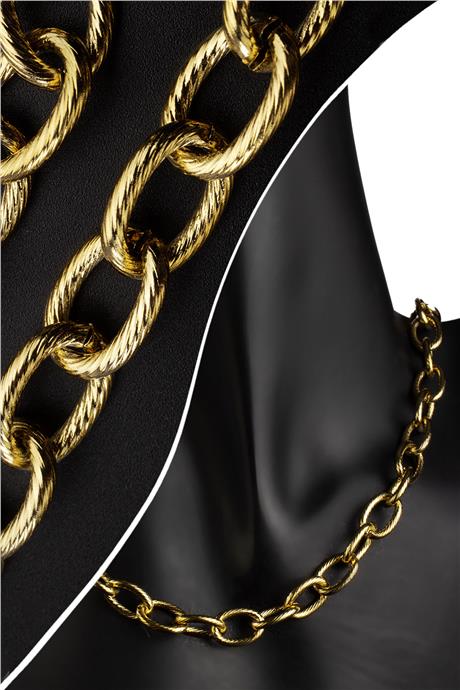 Çelik Altın Zincir 1m