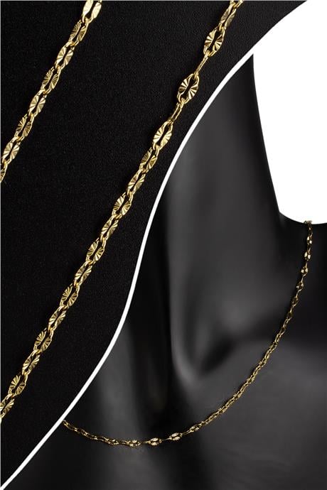 Çelik Altın Zincir 1m