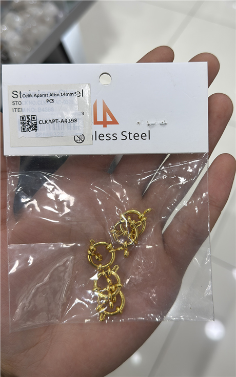 Çelik Aparat Altın 14mm 5 PCS