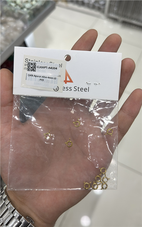 Çelik Aparat Altın 4mm 10 PCS