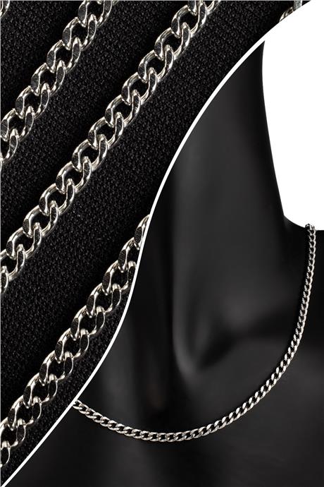 Çelik Gümüş Zincir 1m