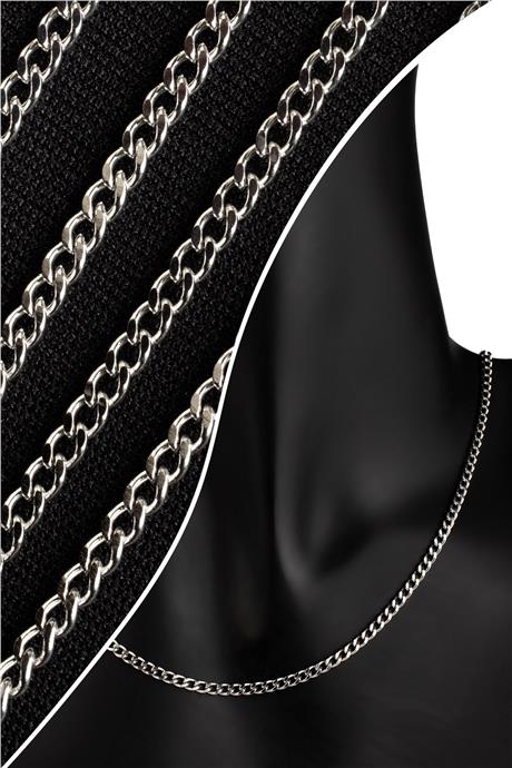 Çelik Gümüş Zincir 1m