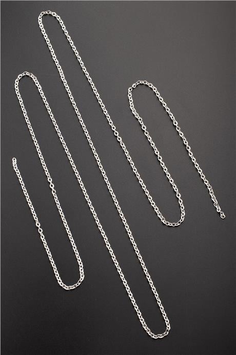 Çelik Gümüş Zincir 1m