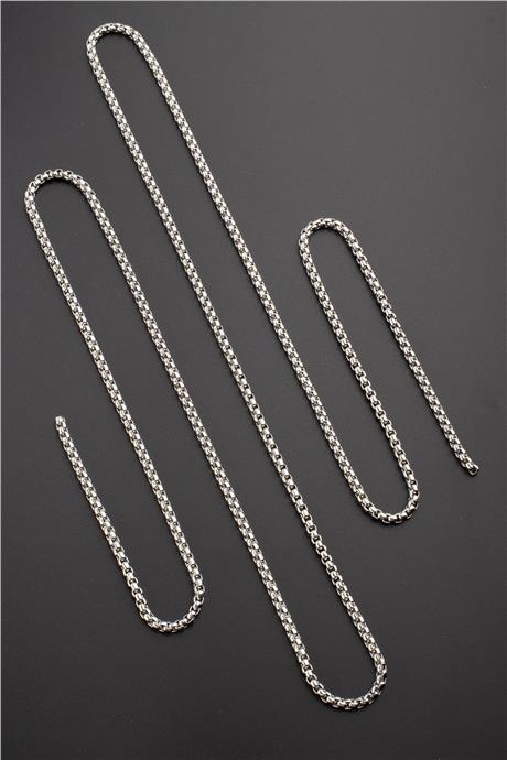 Çelik Gümüş Zincir 1m