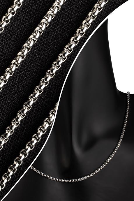 Çelik Gümüş Zincir 1m