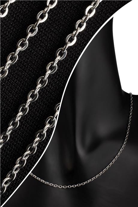 Çelik Gümüş Zincir 1m