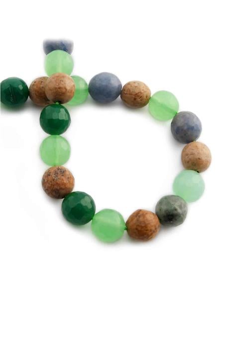 Sıkma Parlak MİX Faset Kesim 10mm Dizi