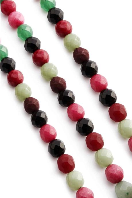 Sıkma Parlak MİX Faset Kesim 10mm Dizi