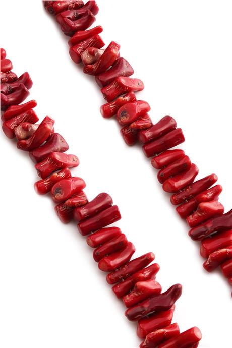 Dal Mercan Taşı Orta Amorf Kesim Kırmızı Doğal Taş Dizi