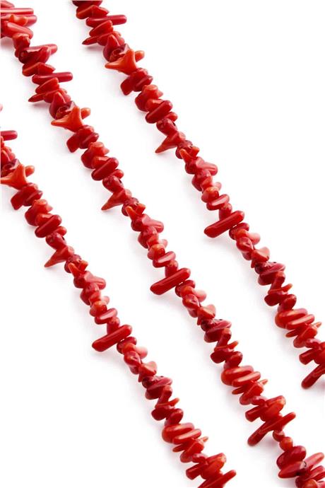 Dal Mercan Taşı Parlak Kırmızı Doğal Taş Dizi