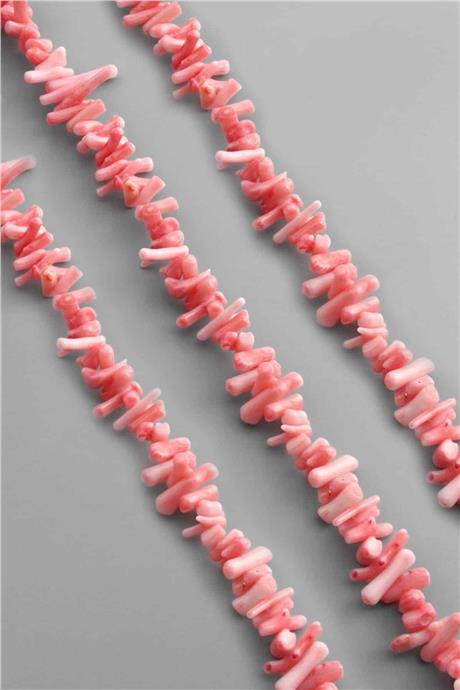 Dal Mercan Taşı Parlak Pembe Doğal Taş Dizi [AA]