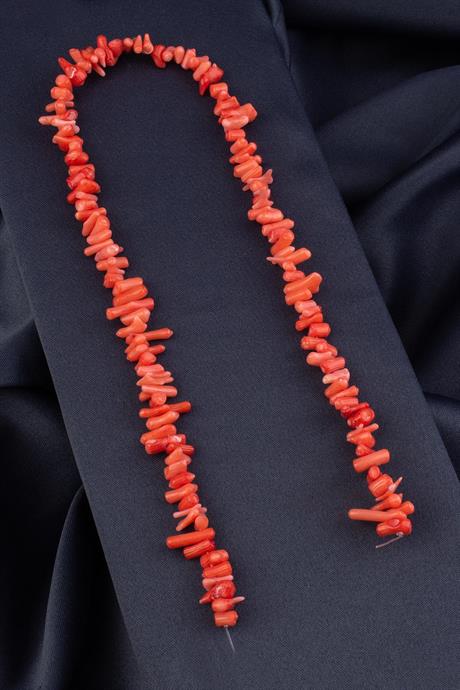 Dal Mercan Taşı Parlak Turuncu Doğal Taş Dizi [AA]