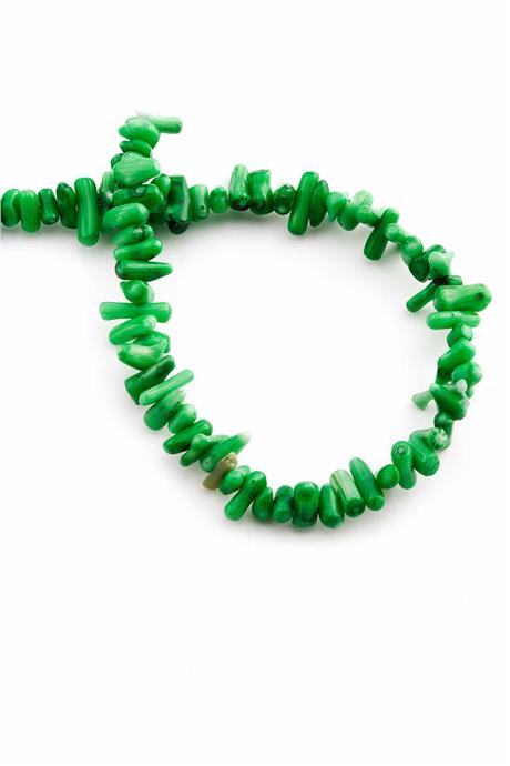 Dal Mercan Taşı Parlak Yeşil Doğal Taş Dizi [AB+]