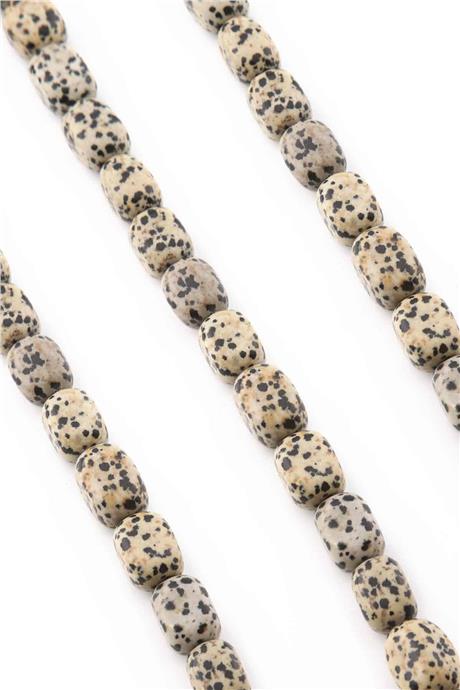 Dalmaçyalı Jasper Doğal Taş Parlak Krem Dikdörtgen Kesim 13x18mm Dizi [AA]