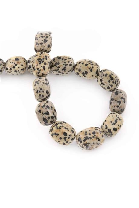 Dalmaçyalı Jasper Doğal Taş Parlak Krem Dikdörtgen Kesim 13x18mm Dizi [AA]