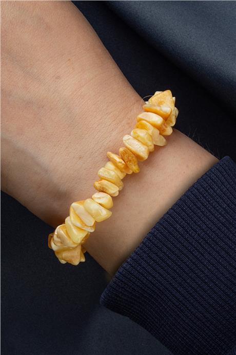 Damla Kehribar Cips Kesim Bileklik 10-12gr