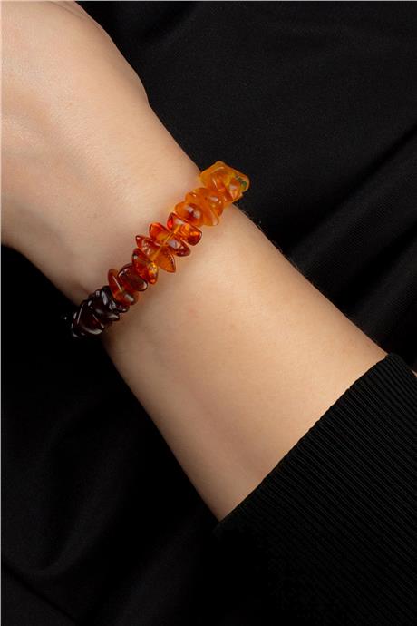 Damla Kehribar Parlak Tımbıl Kesim Yetişkin Bileklik 12,90-13,40gr