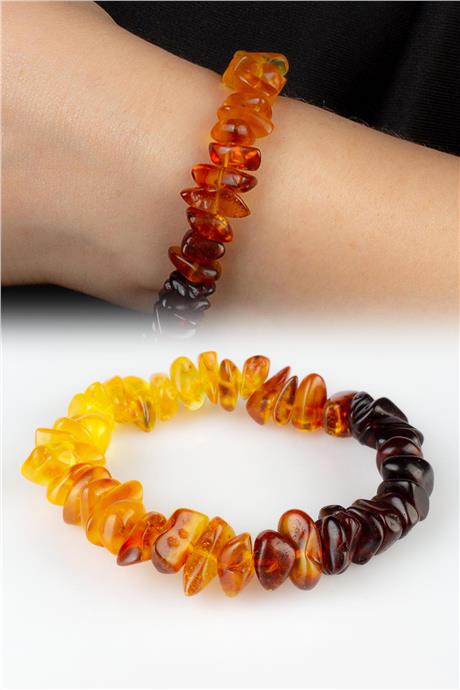 Damla Kehribar Parlak Tımbıl Kesim Yetişkin Bileklik 12,90-13,40gr