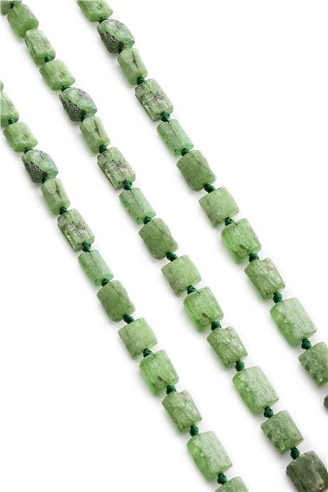 Diopside Natural Stone Ham Amorphous Cut 8x10mm String Of Beads