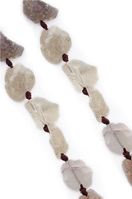 Dumanlı Kuvars Doğal Taş Ham Kütle Kesim 15x25mm Dizi