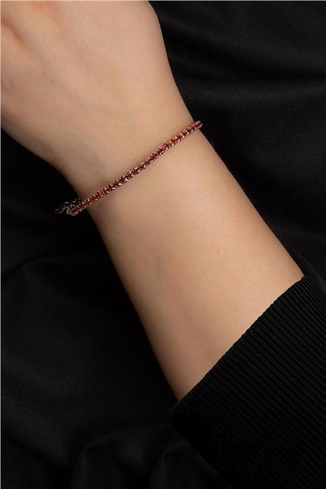 Garnet Doğal Taş Zincir Bileklik