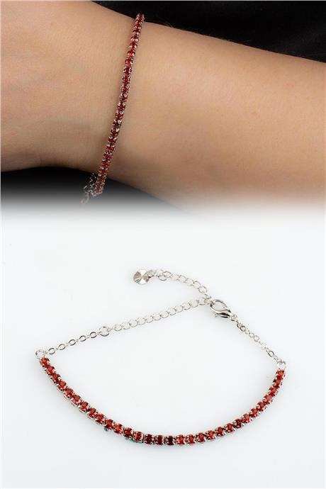 Garnet Doğal Taş Zincir Bileklik