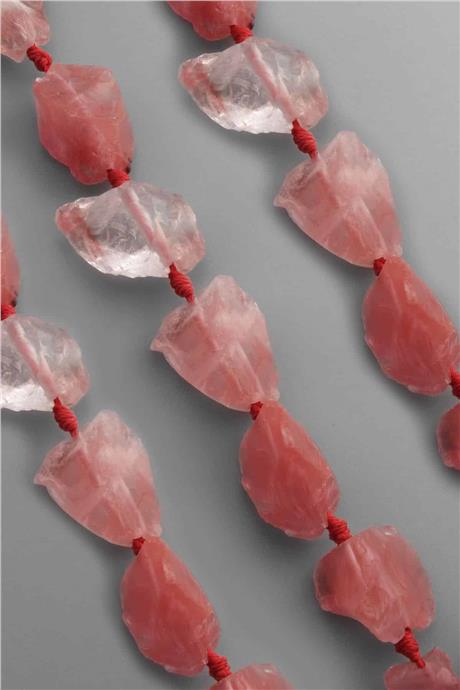 Gül Kuvars Taşı Ham Kütle Kesim 15x25mm Doğal Taş Dizi