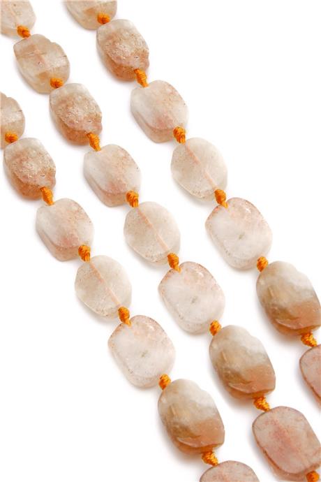 Güneş Taşı Doğal Taş Oval Kesim Dizi