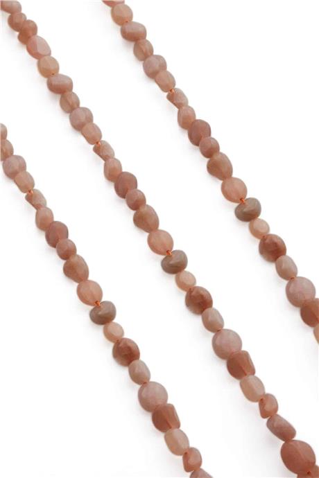 Watern Stone Natural Stone Tumbler Cut 6x8mm String Of Beads