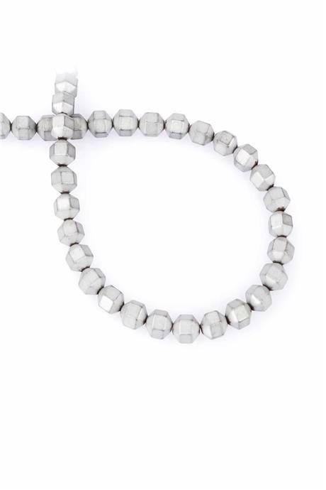 Hematit Taşı Özel Kesim Mat Açık Gri 8x8mm Doğal Taş Dizi