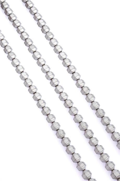 Hematit Taşı Özel Kesim Mat Açık Gri 8x8mm Doğal Taş Dizi