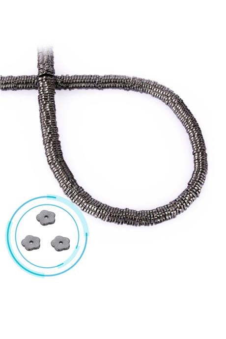 Hematite Natural Stone Smoked Washer Cut 6x1mm String Of Beads