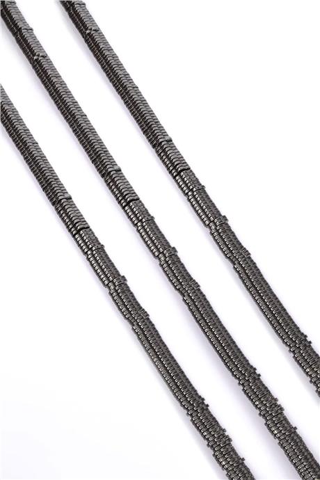 Hematite Natural Stone Smoked Washer Cut 6x1mm String Of Beads
