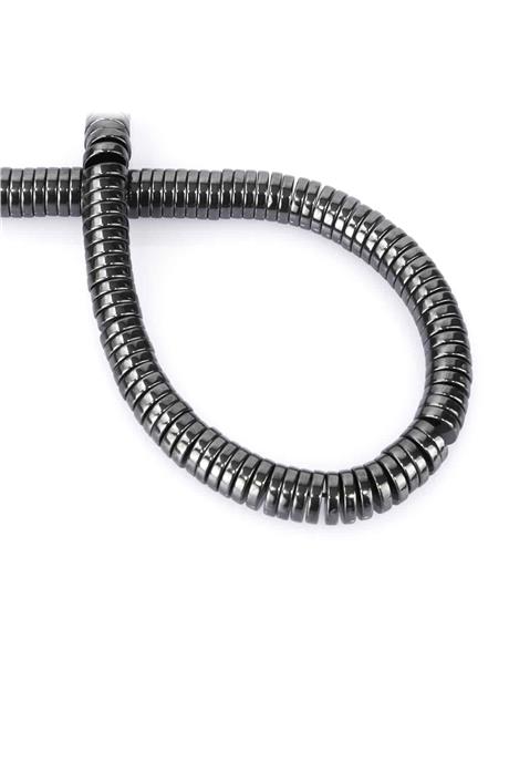 Hematite Natural Stone Smoked Washer Cut 8x2mm String Of Beads