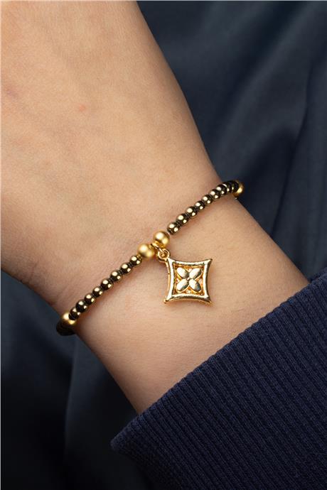 Hematit Doğal Taş Gold Küre Kesim 2mm Bileklik