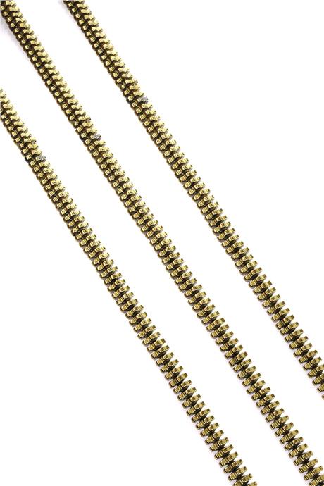 Hematite Natural Stone Gold Washer Cut 6x2mm String Of Beads