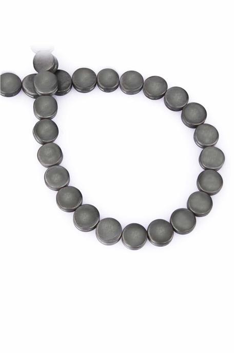 Hematite Natural Stone Grey Circle Cut 10x4mm String Of Beads
