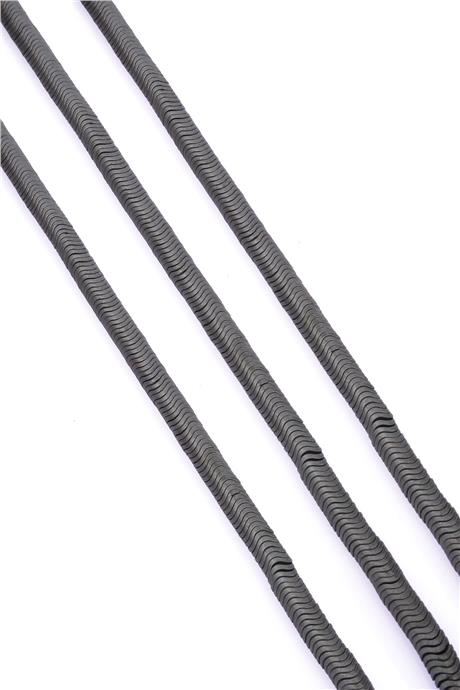 Hematite Natural Stone Grey Washer Cut 6x1mm String Of Beads