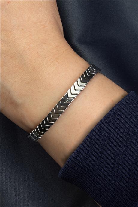 Hematit Doğal Taş Füme Çavuş Kesim 6x2mm Makrome Bileklik