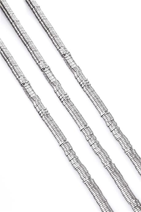 Hematite Natural Stone Cylinder Washer Cut 6x1mm String Of Beads