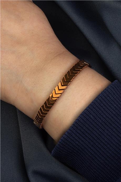 Hematit Doğal Taş Kahverengi Çavuş Kesim 6x2mm Makrome Bileklik