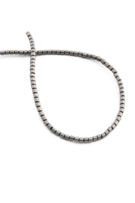 Hematite Natural Stone Matte Light Grey 2mm String Of Beads