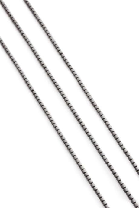 Hematite Natural Stone Matte Light Grey 2mm String Of Beads