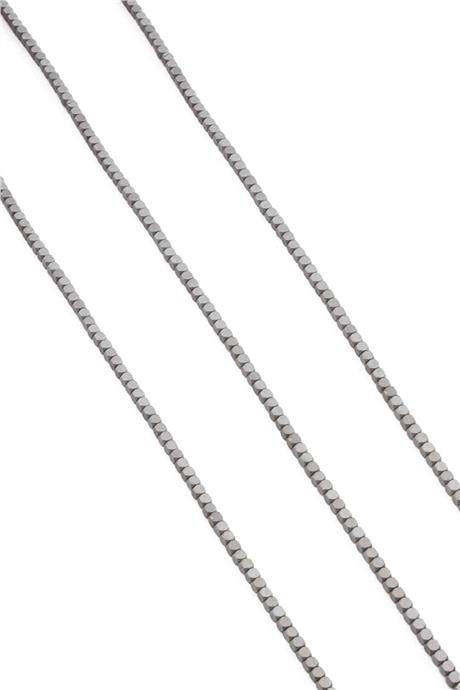 Hematit Taşı Küp Kesim Mat Açık Gri 2x2mm Doğal Taş Dizi