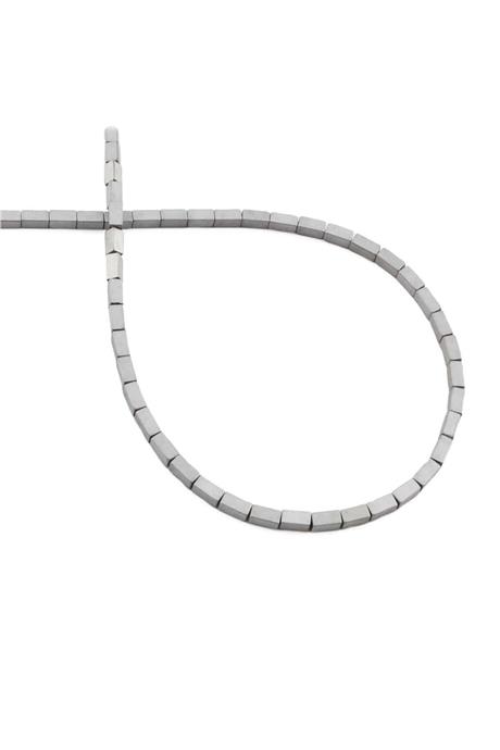 Hematite Natural Stone Matte Light Grey 2x4mm String Of Beads