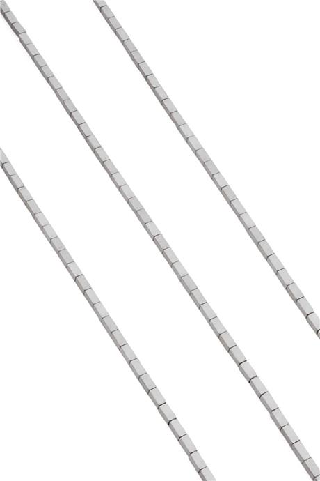 Hematite Natural Stone Matte Light Grey 2x4mm String Of Beads
