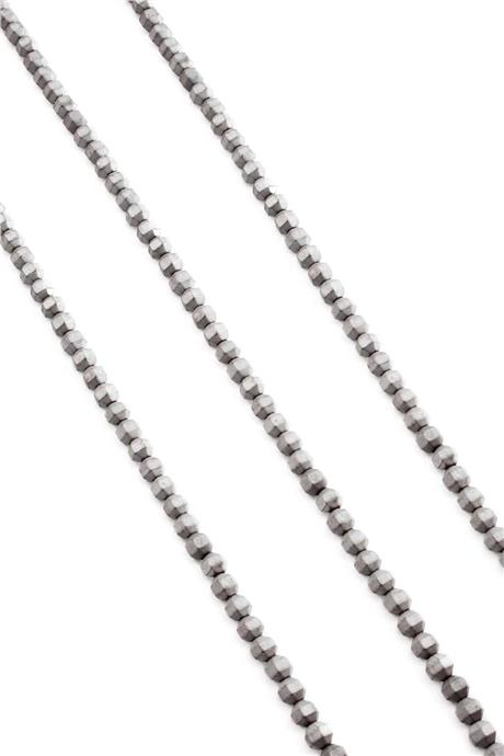 Hematit Taşı Özel Kesim Mat Açık Gri 4x4mm Doğal Taş Dizi