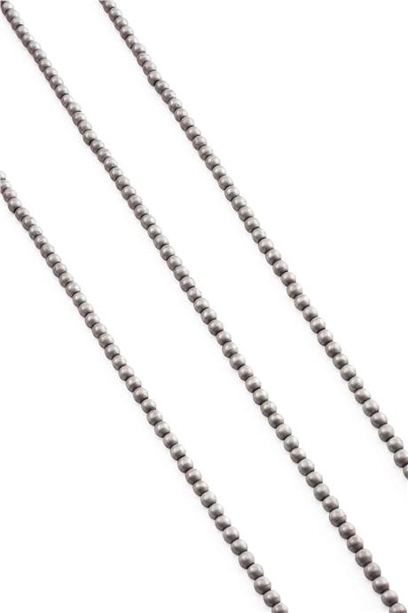 Hematite Natural Stone Matte Light Grey Globe Cut 3mm String Of Beads